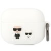 Etui na słuchawki KARL LAGERFELD Silicone Karl & Choupette do Apple AirPods Pro Biały