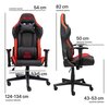 Fotel MAD DOG GCH701R Czarno-czerwony Podświetlenie RGB Nie