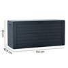 Skrzynia ogrodowa PROSPERPLAST MBWL280-S433 280 L Antracytowy Rodzaj Skrzynia
