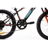Rower dziecięcy SUN BABY Tiger Bike 20 cali dla chłopca Czarno-pomarańczowo-turkusowy Wiek 8 lat
