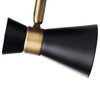 Lampa ścienno-sufitowa KANLUX Mileno EL-3O B-AG Czarno-złoty Zasilanie Sieciowe