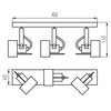 Lampa ścienno-sufitowa KANLUX Sonda II EL-3I B Czarny Maksymalna moc żarówki [W] 3 x 10