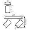 Lampa sufitowa punktowa KANLUX EVALO EL-2I B-SR Źródło światła w komplecie Nie