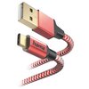 Kabel USB - USB-C HAMA Reflected 1.5 m Czerwony
