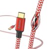 Kabel USB - USB-C HAMA Reflected 1.5 m Czerwony Rodzaj Kabel