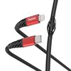 Kabel USB-C- Lightning HAMA Extreme 1.5 m Czarno-czerwony