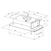 Okap GLOBALO Saredo 60.1 Czarny + Turbina TW 3.1 Zewnętrzny silnik Szerokość [cm] 59.6
