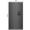 Lodówka MPM-439-SBS-15/ND Side by Side No frost 177cm Inox Kolor producenta Inox