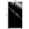 Lodówka MPM-427-SBS-06/NL Side by Side No frost 177cm Czarna Kolor producenta Czarny