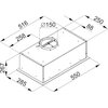Okap VDB TOP-BOX Glass 60 Biały 410m3/h 66db klasa C Szerokość [cm] 55