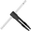 Stalowe pokrętło typu T z grzechotką do gwintowników M3-M8 marki NEO TOOLS, model 12-908, z widocznymi metalowymi elementami i czarnym uchwytem. Na czarnym uchwycie znajduje się napis: "CNC-7".