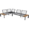 Zestaw mebli ogrodowych HOME & GARDEN Nicea 503477 Ciemnoszary Materiał Aluminium