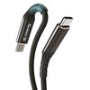 Kabel USB-C - USB-C CRONG Armor Link 0.25 m Czarny