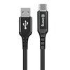 Kabel USB - USB-C CRONG Armor Link 0.25 m Czarny Długość [m] 0.25