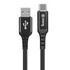 Kabel USB - USB-C CRONG Armor Link 0.25 m Czarny