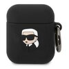 Etui na słuchawki KARL LAGERFELD Silicone Karl Head 3D do Apple AirPods 1/2 Czarny