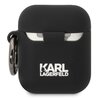 Etui na słuchawki KARL LAGERFELD Silicone Karl Head 3D do Apple AirPods 1/2 Czarny Kompatybilność Apple AirPods 2 gen
