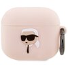 Etui na słuchawki KARL LAGERFELD Silicone Karl Head 3D do Apple AirPods 3 Różowy