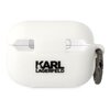 Etui na słuchawki KARL LAGERFELD Silicone Karl Head 3D do Apple AirPods Pro 2 Biały Ładowanie Nie