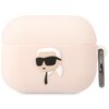 Etui na słuchawki KARL LAGERFELD Silicone Karl Head 3D do Apple AirPods Pro Różowy