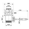Korek do umywalki KFA ARMATURA 660-054-00 Chrom Gwint przyłącza [cale] 1 1/4"