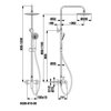 Zestaw prysznicowy natynkowy KFA ARMATURA Tanzanit 5026-910-00 Chrom z deszczownicą Funkcje dodatkowe Regulator ceramiczny