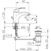 Bateria umywalkowa KFA ARMATURA Krzem 4212-815-00 Chrom Rodzaj baterii Jednodźwigniowa
