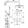 Zestaw prysznicowy podtynkowy KFA ARMATURA Moza 5039-501-00 z deszczownicą Typ Podtynkowy