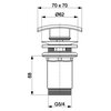 Korek do umywalki KFA ARMATURA 660-454-81 Czarny Gwint przyłącza [cale] 1 1/4"
