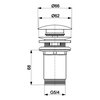 Korek do umywalki KFA ARMATURA 660-254-81 Czarny Gwint przyłącza [cale] 1 1/4"