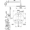Zestaw prysznicowy podtynkowy KFA ARMATURA Moza 5039-501-31 z deszczownicą Typ Podtynkowy