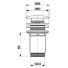 Korek do umywalki KFA ARMATURA 660-253-81 Czarny Gwint przyłącza [cale] 1 1/4"