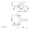 Bateria wannowa natynkowa KFA ARMATURA Leonit 5314-010-00 Chrom Typ 2-otworowa
