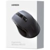 Opakowanie przedstawia czarną, ergonomiczną mysz bezprzewodową z logo "UGREEN" na myszy oraz na pudełku. Na opakowaniu widnieje napis "Ergonomic Wireless MOUSE".