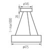 Lampa wisząca KANLUX Jasmin C 470-B Czarny Zasilanie Sieciowe