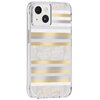 Etui CASE-MATE Pearl Stripes MagSafe do Apple iPhone 14 Szaro-złoty Seria telefonu iPhone