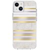 Etui CASE-MATE Pearl Stripes MagSafe do Apple iPhone 14 Plus Szaro-złoty Seria telefonu iPhone