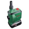 Zielona pompka akumulatorowa z czarnymi i czerwonymi elementami, na której widnieje napis "BOSCH EasyInflate 18V-500". Na podstawie urządzenia znajduje się logo "ALL 18V ALLIANCE".