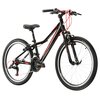 Rower młodzieżowy KROSS Esprit Junior 1.0 24 cale dla chłopca Czarno-czerwony