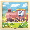 Puzzle VIGA Na podkładce: Pociąg 44631 (9 elementów) Rodzaj Drewniane