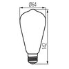Żarówka LED KANLUX XLED Deco ST64 4W-SW 33517 4W E27 Moc [W] 4