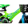 Rower dziecięcy KARBON Niki 12 cali dla chłopca Zielono-niebieski Wyposażenie Karta gwarancyjna
