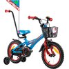 Rower dziecięcy KARBON Niki 14 cali dla chłopca Niebiesko-czerwony