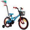 Rower dziecięcy KARBON Alvin 16 cali dla chłopca Niebiesko-czerwony