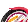 Rower dziecięcy KARBON Star 14 cali dla dziewczynki Biało-różowy Wyposażenie Koszyk