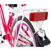 Rower dziecięcy KARBON Kitty 16 cali dla dziewczynki Różowo-biały Wyposażenie Flaga dekoracyjna