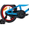 Rower dziecięcy KARBON Rocket 16 cali dla chłopca Niebiesko-czerwony Wyposażenie Koszyk