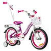 Rower dziecięcy KARBON Kitty 16 cali dla dziewczynki Fioletowo-różowo-biały