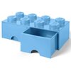 Pojemnik na LEGO z szufladkami Brick 8 Jasnoniebieski 40061736 Motyw Brick 8