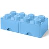 Pojemnik na LEGO z szufladkami Brick 8 Jasnoniebieski 40061736 Seria Lego Classic
